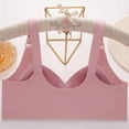thumbnail image 5 of Audhol Bras for Women Front Closure Women's Fixed Cup Front Open Button Bra Beauty Back Anti Sag Non Underwire Underwear Front Closure Bras for Women Pink L, 5 of 8