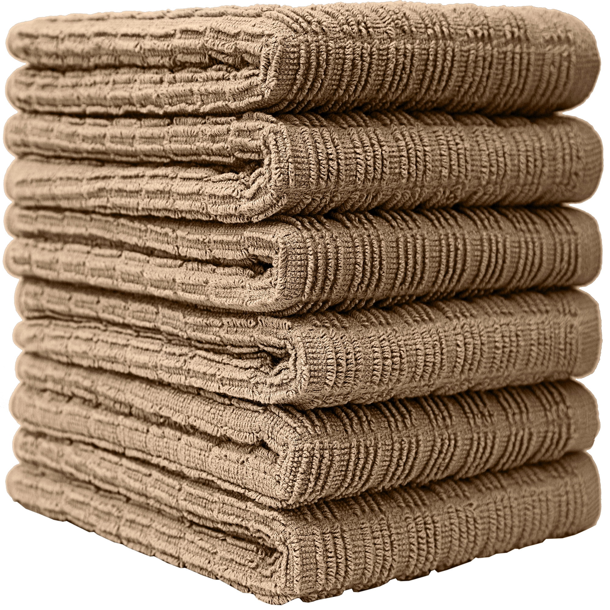 Premium Kitchen Towels (16x 28, 6 Pack) Large Cotton Kitchen Hand Towels  Chef Weave Design 380 GSM Highly Absorbent Tea Towels Set With Hanging Loop  Grey 