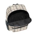 thumbnail image 6 of FORMRS Kids School Backpack with Front Zippered Pocket 12" Student Travel Daypack, Beige Plaid Pattern, 6 of 6