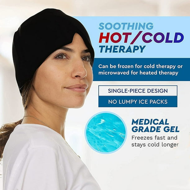 Migraine Relief Hat Headache Ice pack hat Comfortable stretchable ice