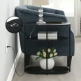 thumbnail image 4 of Designs2Go Simon Three-Tier Oval Chairside End Table w/USB Ports in Black Wood, 4 of 6