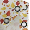thumbnail image 4 of Ambesonne Colorful Grommet Curtain, Seasonal Fall Leaves, 50" x 96", Red Orange Yellow, 4 of 6
