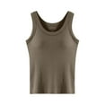 thumbnail image 4 of Women's Tanks & Seamless Ribbed with Built-In Bra Support for Daily Layering and Casual Wear Soft Stretch Tank Top for All Seasons, 4 of 4
