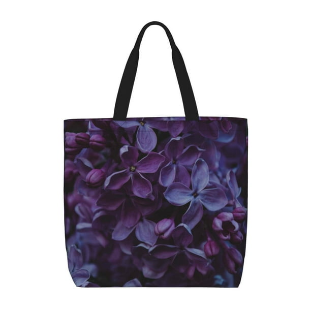 Easygdp Lilac Bolsa Tote para Mujer, Bolso de Hombro para Trabajo, Playa, Viajes, Compras y Supermercado