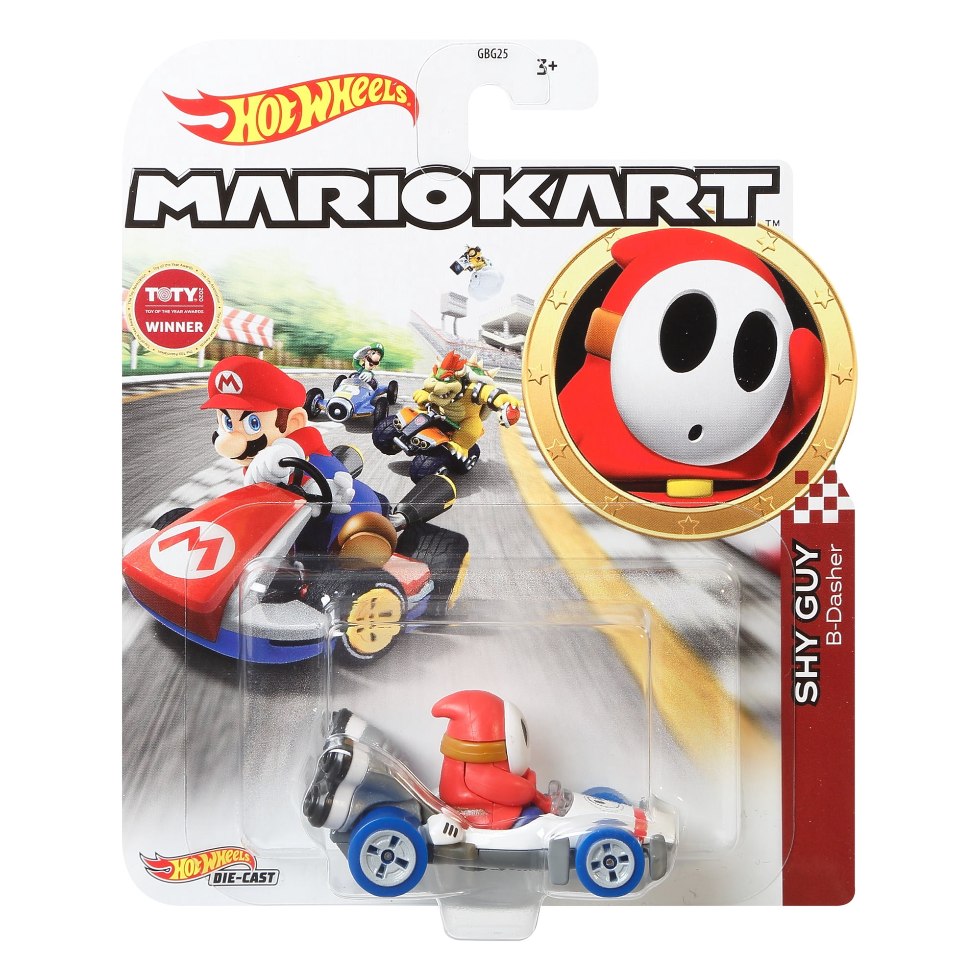 SHY GUY B- DASHER MARIO KART HOT WHEELS 2023 MATTEL 2 PULGADAS