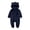 Navy, variant on WUANDIXFA Baby Girls Boys Clothes Baby Rompers Newborn Fleece Footie Snowsuit Winter Cartoon 0 3 6 18 24 Months Warm Hooded Romper Jumpsuit Outfits, Navy, 6-9 Months