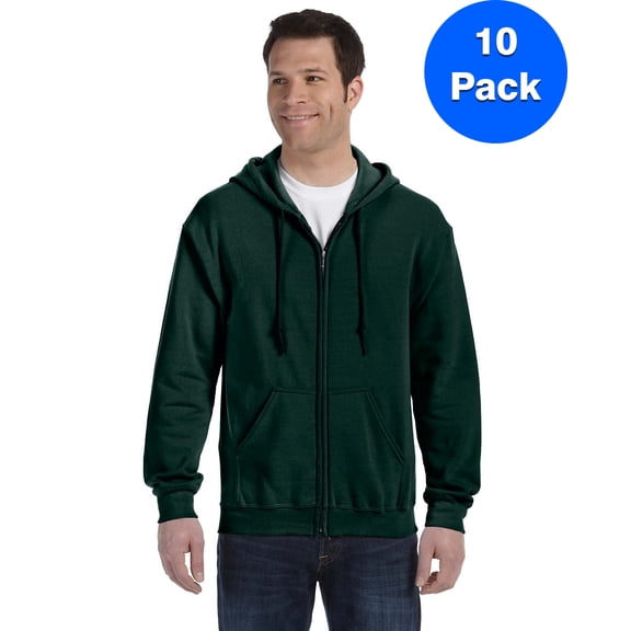 Mens 7.75 oz. Heavy Blend? 50/50 Full-Zip Hood 10 Pack