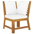thumbnail image 1 of vidaXL Sectional Corner Sofa with Cream Cushion Solid Acacia Wood, 1 of 4