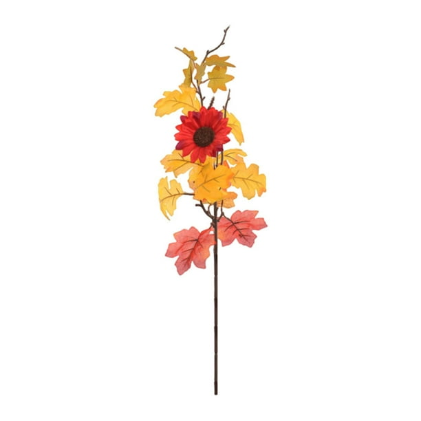 Rama de hojas de arce artificiales, tallo de hoja artificial para interior, planta falsa, hojas de otoño Estilo B