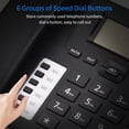 thumbnail image 3 of Black Corded Phone Desk Landline Phone Telephone DTMF/FSK Dual System Support Hands-Free/Redial/Flash/Speed Dial/Ring Volume Control, 3 of 8