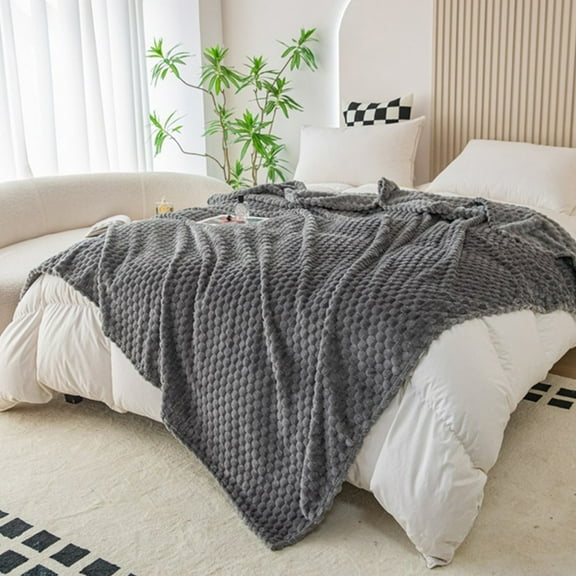 AYktou Flannel Blanket 78.74x47.24in Ultra Soft Throw Blanket for Couch,Washed Lightweight 3D Stereoscopic Fleece Blanket,No Shedding,No Pilling,All Seasons Blankets for Bed Room Decor,Full