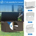 thumbnail image 5 of Dextrus 86 Gallon Deck Box, Double-Wall Resin Outdoor Storage Boxes, Lockable & Waterproof ,Brown, 5 of 7
