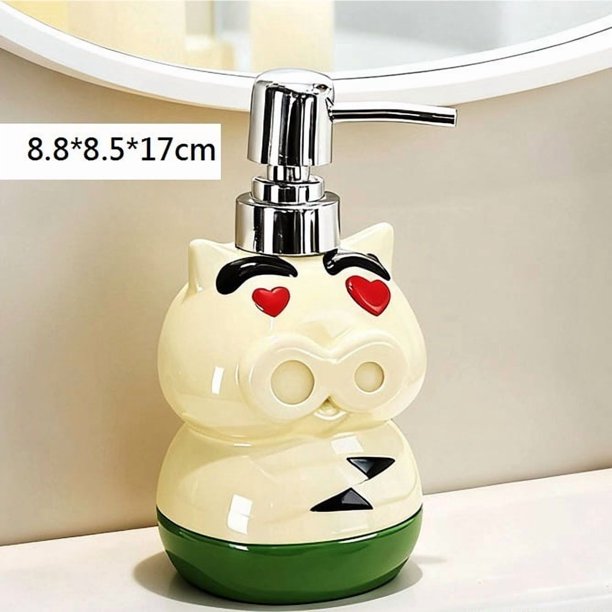 Botella vacía de champú y gel de ducha Piggy Ceramic Press: imprescindible for hogares creativos