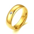 thumbnail image 6 of 5mm Silver/Gold/Rose Gold/Black Cz Band Women Stainless Steel Men Ring Size 5-12, 6 of 6