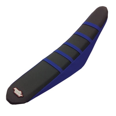Motoseat Ribbed Traction Seat Cover Blue/Black/Blue For Husqvarna