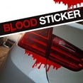 thumbnail image 7 of SPRING PARK 2Pcs Creative Red Blood Reflective Car Stickers Light Bumper Body Decals Decor, 7 of 7