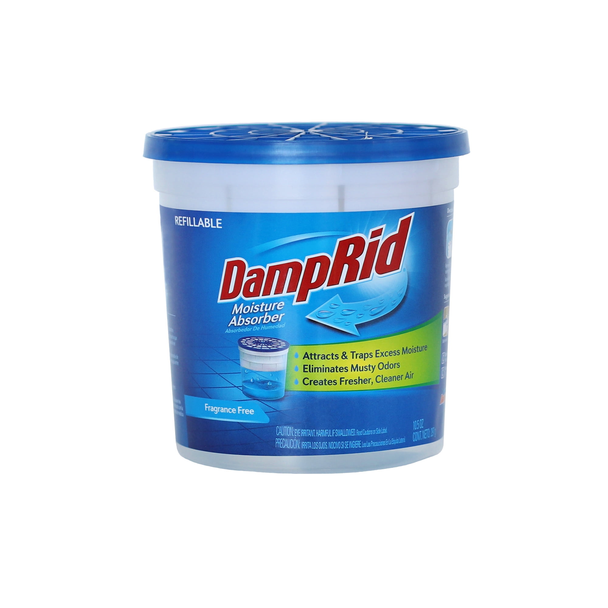 Damprid Fragrance Free Refillable Moisture Absorber 10 5 Oz Tub