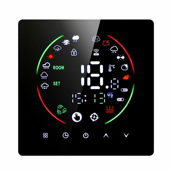 Smart WiFi LCD Digital Thermostat Water Heating Gas Boiler Temperature Controller With Touch Screen Display Compatible With for Alexa Floor Heating System