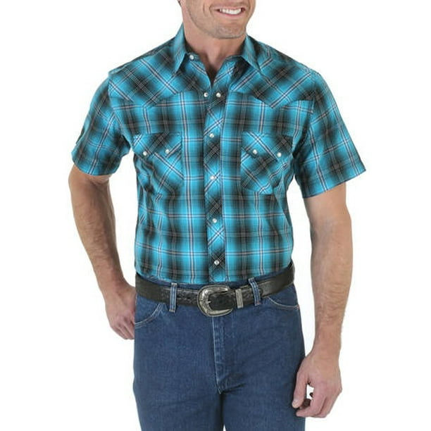 Wrangler - Short Sleeve Western Shirt - Walmart.com - Walmart.com