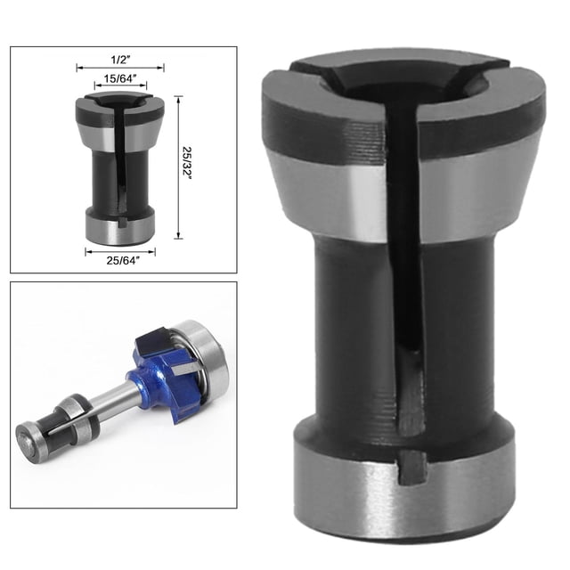 Adaptador de mandril Cola para máquina de grabado Fresado de enrutador de madera 6 mm