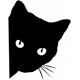 thumbnail image 2 of Pegatinas reflectantes para coche, pegatinas reflectantes personalizadas con diseño de gato de dibujos animados, pegatinas para coche, camión, vehículo, motocicleta (gato negro) JM, 2 of 3