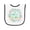 White and Black, variant on Inktastic My First Easter Pastel Colored Wreath Baby Terry Cloth Bib