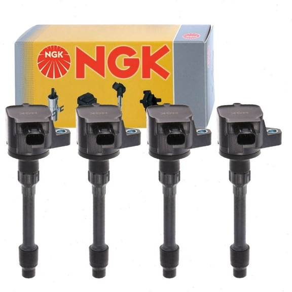 4 pc NGK Ignition Coils compatible with Honda Fit 1.5L L4 2014-2019