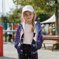 thumbnail image 3 of Xoenoiee Cat Butterfly Flower Print Full Zip Up Hoodie for Girls Workout Casual Sweatshirt Clothes Long Sleeve Hoodies Graphic Hooded Sweatshirt with Front Pocket Loose Comfy Outfits, S, 3 of 7