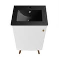 thumbnail image 5 of Manoir 18 in. White Bathroom Vanity With Black Ceramic Sink Top, 5 of 7