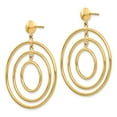 thumbnail image 2 of Real 14kt Yellow Gold Fancy Circle Dangle Post Earrings; for Adults and Teens; for Women and Men, 2 of 3