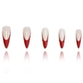 thumbnail image 2 of Uñas postizas octoswave French Tip almendra rojas, 24 piezas, 2 of 7