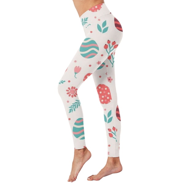 Pantimedias Termicas Gibobby para Mujer Pantalones Yoga cintura alta estampado Día Pascua mallas Compresión