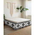 thumbnail image 2 of Black Beige Boho Wrap Around Bed Skirts for California King Bed 18" Drop,Bed Skirt with Adjustable Elastic Belt Dust Ruffle Bed Valance for Bedroom Vintage Ethnic Tribal Southwestern Bed Frame Cover, 2 of 7