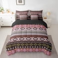 thumbnail image 3 of Feelyou Hippie Triangle Aztec Twin Bedding Sets 7-Piece, Boho Rustic Farmhouse Bedding Comforter Set, Mandala Western Fashion Reversible Sheet Sets, Lightweight Room Decor, 3 of 9