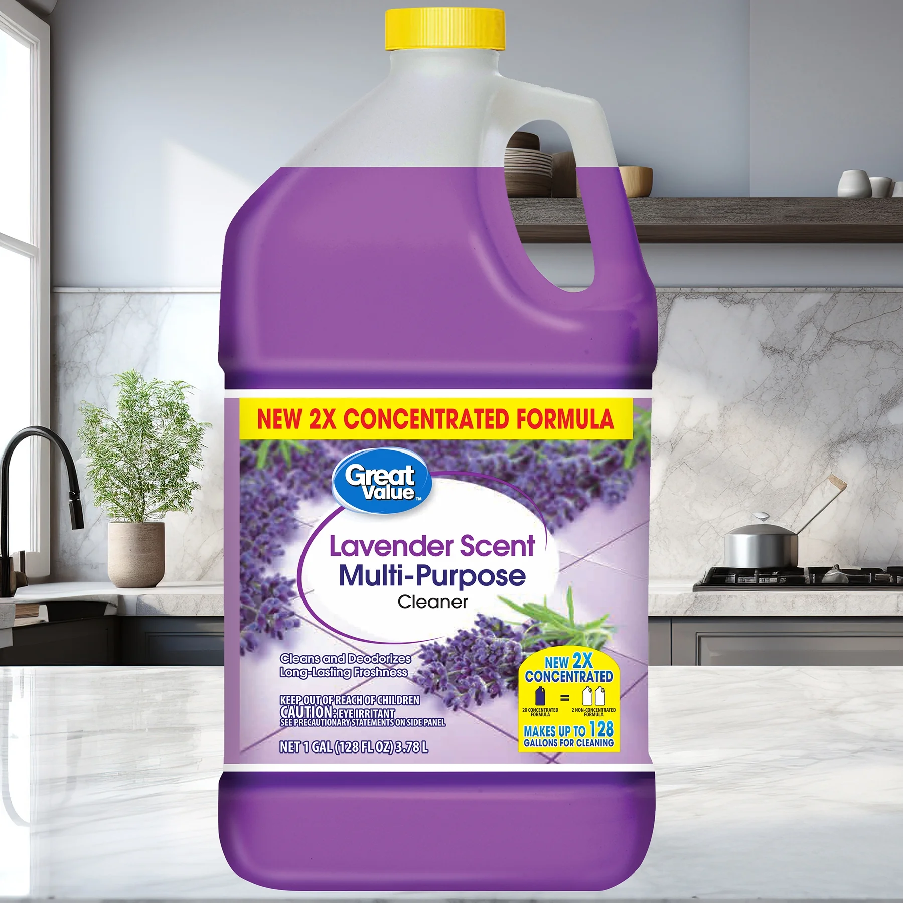 Great Value Multi-Purpose Cleaner, Lavender, 128 fl oz photo 4