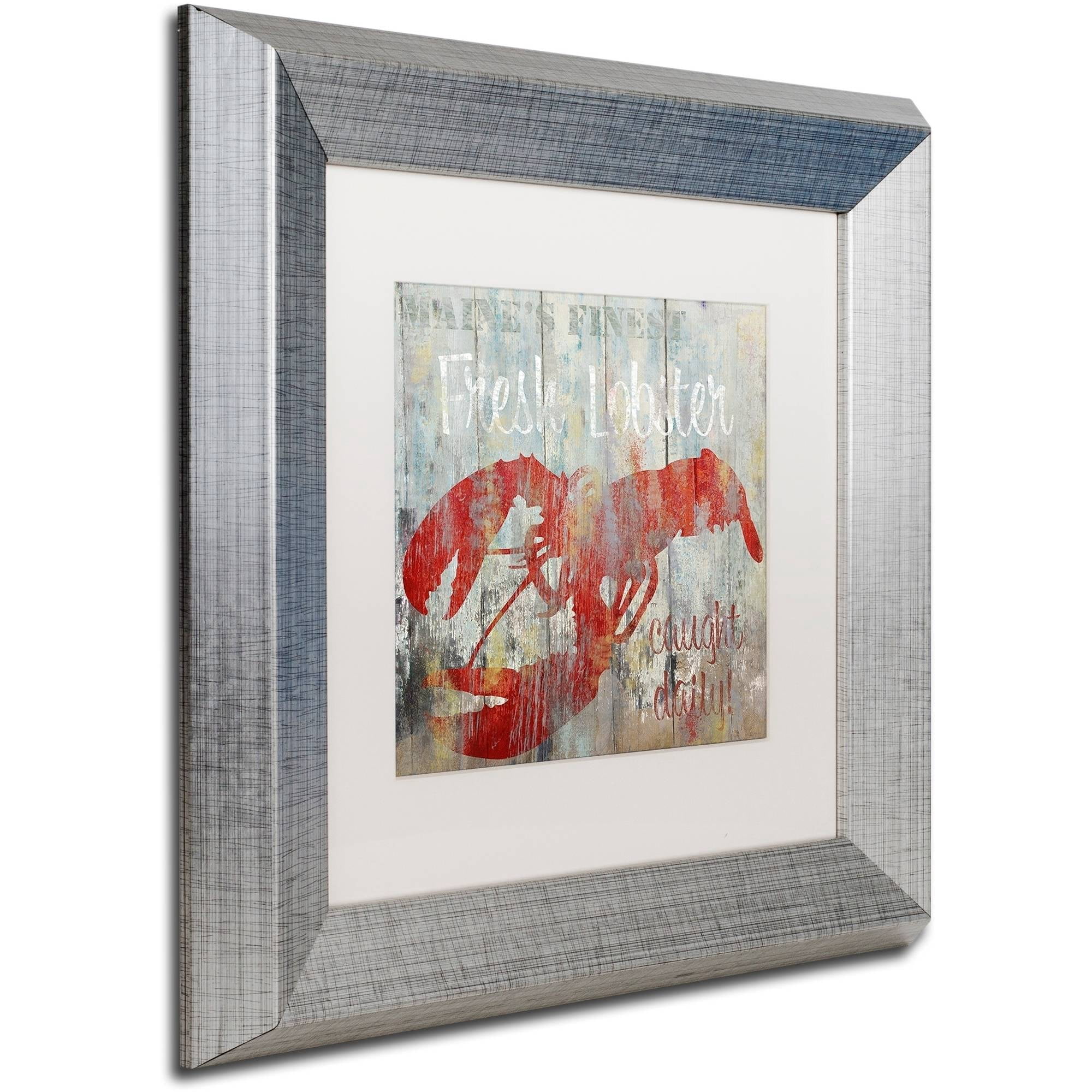 Trademark Fine Art "Restaurant Seafood III" Canvas Art by Color Bakery White Matte, Silver Frame