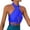 Blue, variant on Women Casual Solid Vest Tank Shirt Sleeveless Slim Neck Backless Tops