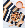 thumbnail image 3 of Orange Navy Blue Striped Kitchen Dish Towels for Drying Dishes Set of 4, Minimalist Farmhouse Lines Waffle Weave Microfiber Hand Tea Bathroom Towels Quick Dry & Absorbent Towel 12x12, 3 of 7