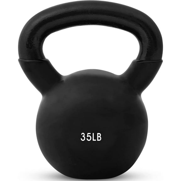 JFIT Kettlebell Weights Vinyl Coated Iron, 35 LB