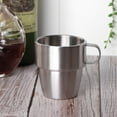 thumbnail image 3 of Coupe en Acier Inoxydable Lourde, 280ml Durable en Acier Inoxydable Double Couche Bar Bière Poignée Tasse Large Bouche Tasse, 3 of 7