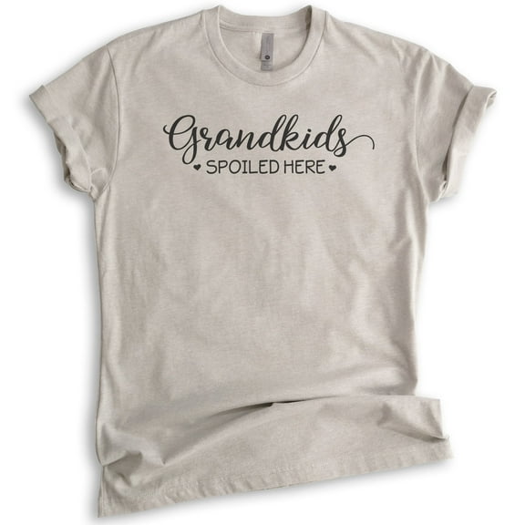Grandkids Spoiled Here Shirt, Unisex Women's Shirt, Nana Grandma Shirt, Grammy Shirt, Grandmother Shirt, Light Silk Gray, Small