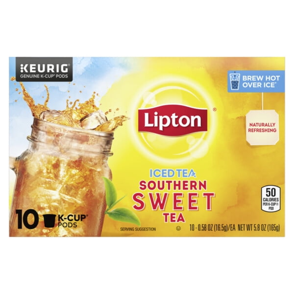 Lipton Iced Tea KCup Pods Southern Sweet Tea 10 Pods