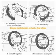 Carbon Fiber Car Steering Wheel Cover, Universal 15 inch Breathable Anti Slip Steering Wheel Covers, Car Interior Accessories for Men and Women, Fit for Most Car, Trucks, SVU