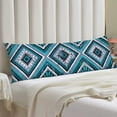 thumbnail image 3 of Moroccan Style Body Pillow Cover Boho Farmhouse Vintage Bohemian Throw Pillow Covers Long Pillow Case Protector with Zipper Decorative Rectangle Bed Pillowcases for Bedroom,Couch,20"x54",Teal Blue, 3 of 5