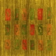 thumbnail image 1 of Ahgly Company Indoor Square Abstract Yellow Contemporary Area Rugs, 6' Square, 1 of 4