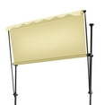 thumbnail image 2 of Jacgood 98.4"×47.2" Retractable Patio Awning, Manual Crank Handle Sunshade Shelter, Outdoor Canopy for Deck, Adjustable Height Ranging 78.7 to 118.1 in, Suitable for Patio/Balcony/Yard,Beige, 2 of 12