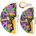 thumbnail image 4 of FMSHPON Brazil Carnival Purple Mask Xmas Christmas Tree Skirt Stand Mat for Holiday Party Decoration Indoor Outdoor 36 inches, 4 of 6
