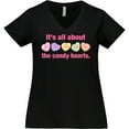 thumbnail image 3 of Inktastic Candy Hearts Ii Women's Plus Size V-Neck T-Shirt, 3 of 5