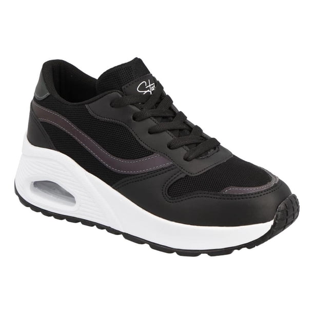 Tenis Mujer Casuales Stars Altos Valvula Modernos Comodos negro 24 STARS 97311