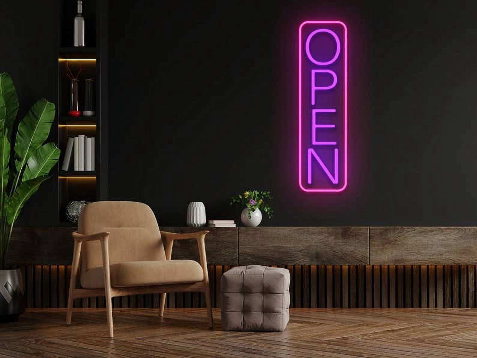 Glowneon Open Welcome Bar Pub Neon Signs, Open Led Sign